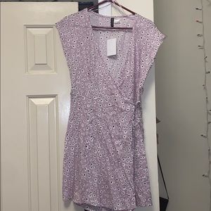 Purple floral H&M dress